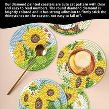 Load image into Gallery viewer, Wooden Diamond Crafts Coasters Bee Gnome with Holder Doughnut 6/8PCS Sweet Fruit
