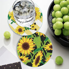 Load image into Gallery viewer, Wooden Diamond Crafts Coasters Bee Gnome with Holder Doughnut 6/8PCS Sweet Fruit

