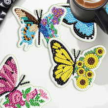 Load image into Gallery viewer, Wooden Diamond Crafts Coasters Bee Gnome with Holder Doughnut 6/8PCS Sweet Fruit
