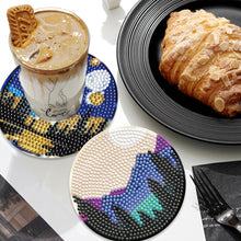 Load image into Gallery viewer, 6PCS Diamond Crafts Coasters with Holder Wooden Diamond Art Coaster Kits Mandara
