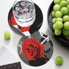 Load image into Gallery viewer, 6PCS Diamond Crafts Coasters with Holder Wooden Diamond Art Coaster Kits Mandara
