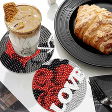 Load image into Gallery viewer, 6PCS Diamond Crafts Coasters with Holder Wooden Diamond Art Coaster Kits Mandara
