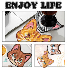Load image into Gallery viewer, 6PCS Diamond Crafts Coasters Diamond Painting Art Coasters (Kitty)
