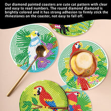 Load image into Gallery viewer, 6PCS Diamond Crafts Coasters Diamond Painting Art Coasters (Parrot)
