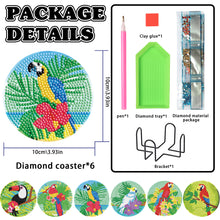 Load image into Gallery viewer, 6PCS Diamond Crafts Coasters Diamond Painting Art Coasters (Parrot)
