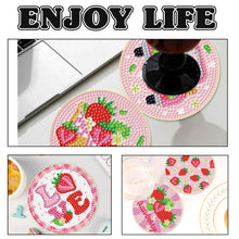 Load image into Gallery viewer, 6PCS Diamond Crafts Coasters Diamond Painting Art Coasters (Strawberry Gnome)
