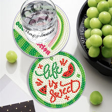 Load image into Gallery viewer, 6PCS Diamond Crafts Coasters Diamond Painting Art Coasters (Watermelon Gnome)
