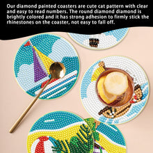 Load image into Gallery viewer, 6PCS Diamond Painting Art Coasters with Holder Wooden (Beach Holiday)
