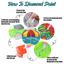 Load image into Gallery viewer, 6PCS Diamond Painting Art Coasters with Holder Wooden (Beach Holiday)
