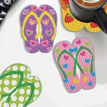 Load image into Gallery viewer, 6PCS Diamond Painting Art Coasters with Holder Wooden (Beach Holiday)
