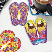 Load image into Gallery viewer, 6PCS Diamond Painting Art Coasters with Holder Wooden (Beach Holiday)
