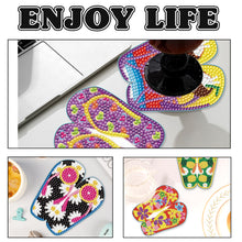 Load image into Gallery viewer, 6PCS Diamond Painting Art Coasters with Holder Wooden (Beach Holiday)
