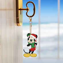 Load image into Gallery viewer, 5PCS Rhinestone Painting Pendant Double Sided (Xmas Mickey Minnie)
