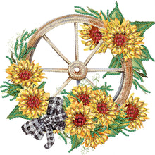 Load image into Gallery viewer, Diamond Painting - Partial Special Shaped - sunflower wheel (30*30CM)
