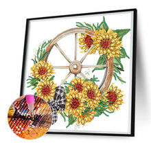 Load image into Gallery viewer, Diamond Painting - Partial Special Shaped - sunflower wheel (30*30CM)
