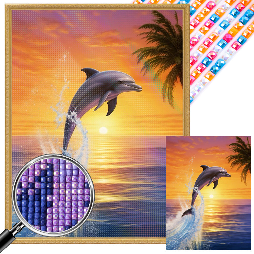AB Diamond Painting - Full Square - dolphin (30*40CM)