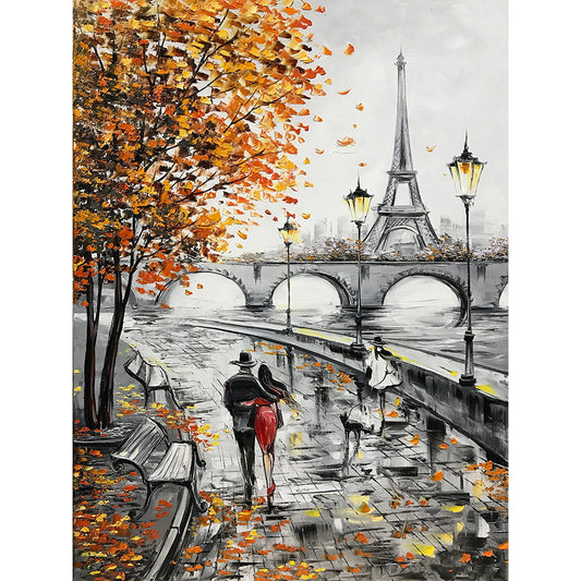 Diamond Painting - Full Round - street painting in paris (30*40CM)