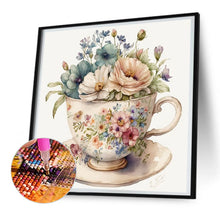 Load image into Gallery viewer, Diamond Painting - Full Round - teacup bouquet (30*30CM)
