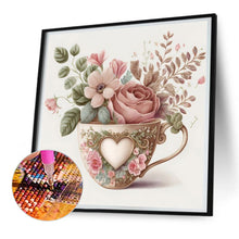 Load image into Gallery viewer, Diamond Painting - Full Round - teacup bouquet (30*30CM)
