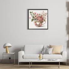 Load image into Gallery viewer, Diamond Painting - Full Round - teacup bouquet (30*30CM)
