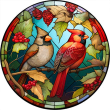 Load image into Gallery viewer, Diamond Painting - Full Round - glass art cardinal (30*30CM)
