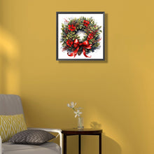 Load image into Gallery viewer, Diamond Painting - Full Round - Christmas wreath (40*40CM)
