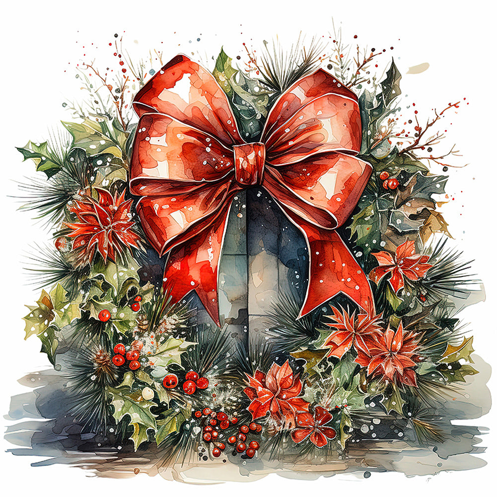 Diamond Painting - Full Round - Christmas wreath (40*40CM)