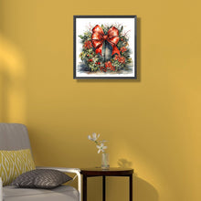 Load image into Gallery viewer, Diamond Painting - Full Round - Christmas wreath (40*40CM)
