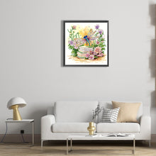 Load image into Gallery viewer, Diamond Painting - Partial Special Shaped - Flowers and Dragonflies (30*30CM)
