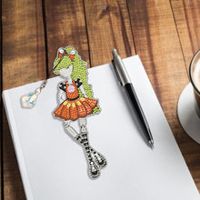 Load image into Gallery viewer, 6pcs Bookmark Diamond Dots with Crystal Little Witch Dot Drill Book Mark Cartoon
