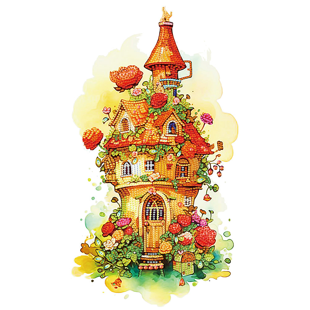Diamond Painting - Partial Special Shaped - rose house (30*50CM)