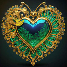 Load image into Gallery viewer, Diamond Painting - Partial Special Shaped - peacock heart (30*30CM)
