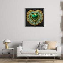 Load image into Gallery viewer, Diamond Painting - Partial Special Shaped - peacock heart (30*30CM)
