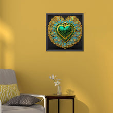 Load image into Gallery viewer, Diamond Painting - Partial Special Shaped - peacock heart (30*30CM)
