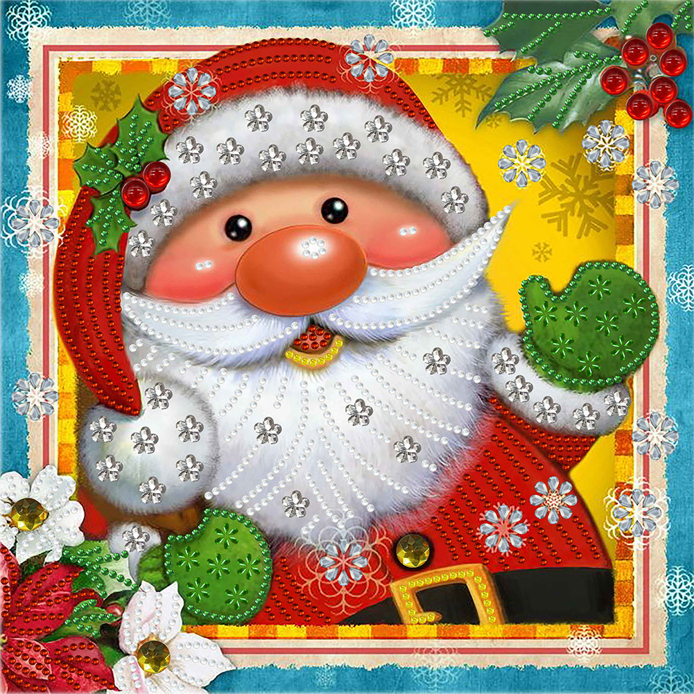Diamond Painting - Partial Special Shaped - Santa Claus (30*30CM)