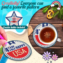 Load image into Gallery viewer, Diamond Crafts Coasters Diamond Painting Coasters (10PCS Independence Day)
