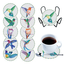 Load image into Gallery viewer, Diamond Crafts Coasters Diamond Painting Coasters (10PCS Hummingbird)
