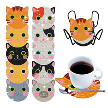 Load image into Gallery viewer, Diamond Crafts Coasters Diamond Painting Coasters (10PCS Critter Head)
