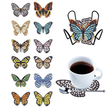 Load image into Gallery viewer, Diamond Crafts Coasters Diamond Painting Coasters (12PCS Butterfly)

