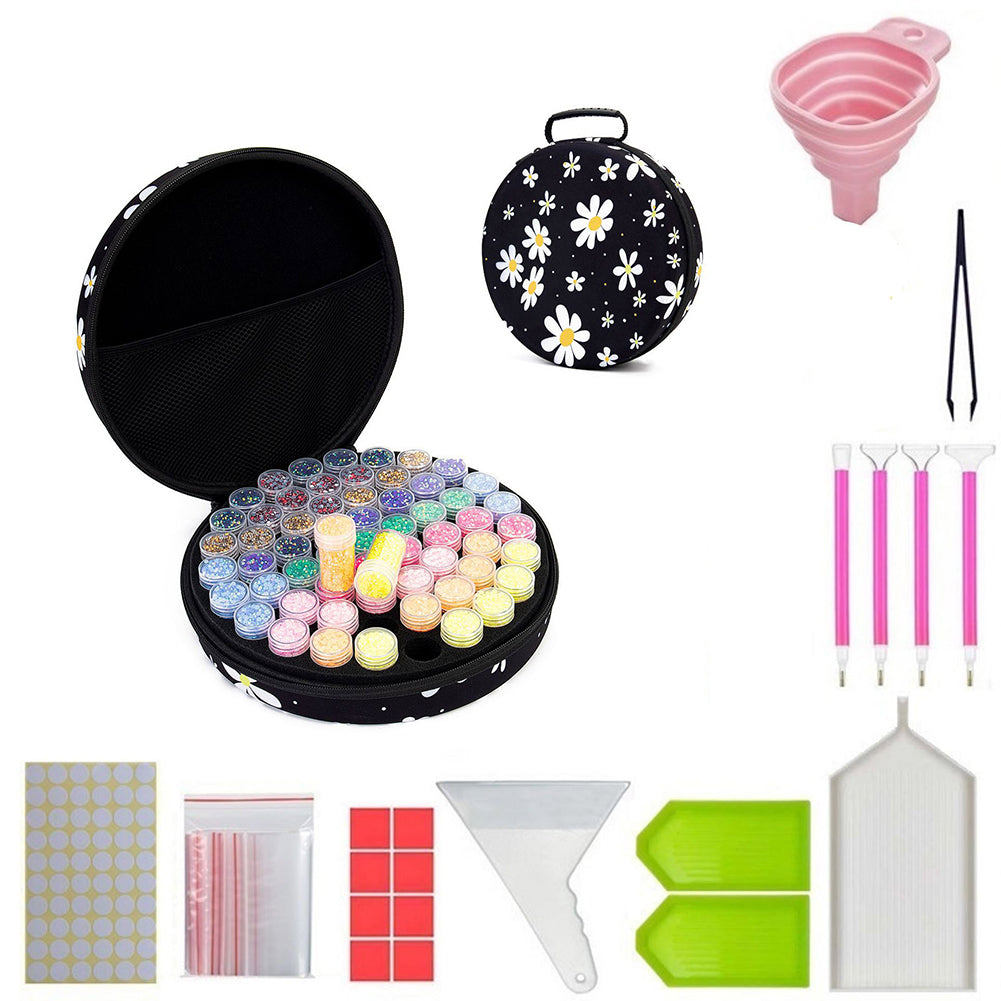 Diamond Painting Storage Containers 60Slots Diamond Storage Case (Black Suit I)