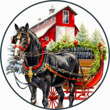 Load image into Gallery viewer, Diamond Painting - Full Round - christmas horse (40*40CM)
