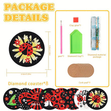 Load image into Gallery viewer, Diamond Painting Art Coaster Kit Special Shape (8PCS Goblin Ladybird)
