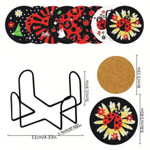 Load image into Gallery viewer, Diamond Painting Art Coaster Kit Special Shape (8PCS Goblin Ladybird)

