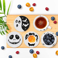 Load image into Gallery viewer, Diamond Painting Art Coaster Kit Special Shape (8PCS Halloween Wacky Face)
