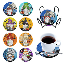 Load image into Gallery viewer, Diamond Painting Art Coaster Kit Special Shape (8PCS Halloween Gnome)
