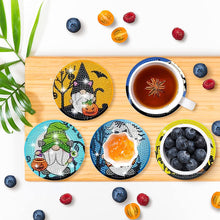 Load image into Gallery viewer, Diamond Painting Art Coaster Kit Special Shape (8PCS Halloween Gnome)
