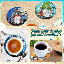 Load image into Gallery viewer, Diamond Painting Art Coaster Kit Special Shape (8PCS Halloween Gnome)
