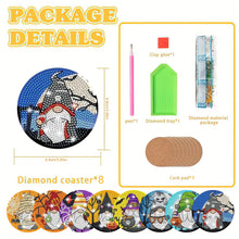Load image into Gallery viewer, Diamond Painting Art Coaster Kit Special Shape (8PCS Halloween Gnome)
