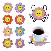 Load image into Gallery viewer, Diamond Painting Art Coaster Kit Special Shape (8PCS Floral Expression)
