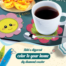 Load image into Gallery viewer, Diamond Painting Art Coaster Kit Special Shape (8PCS Floral Expression)
